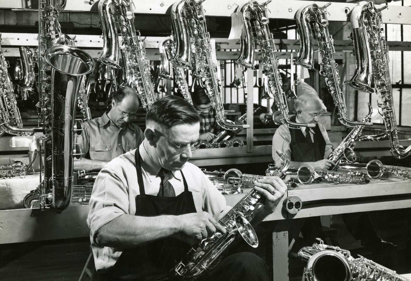 1940s Buescher Factory